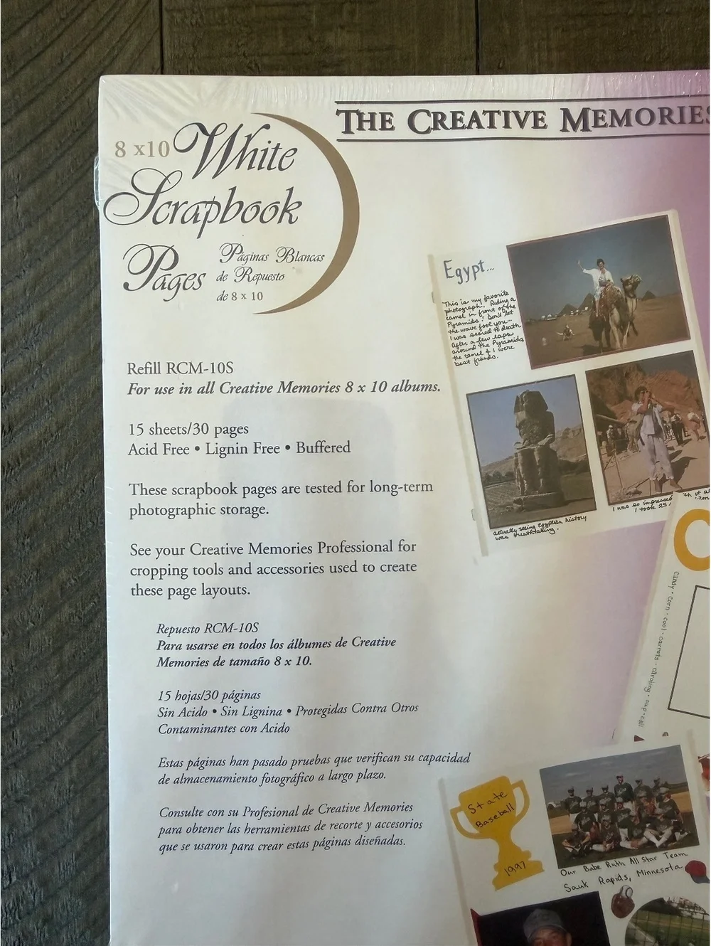 Creative Memories 8x10 White Scrapbooking Pages Refill RCM-10S from 1999